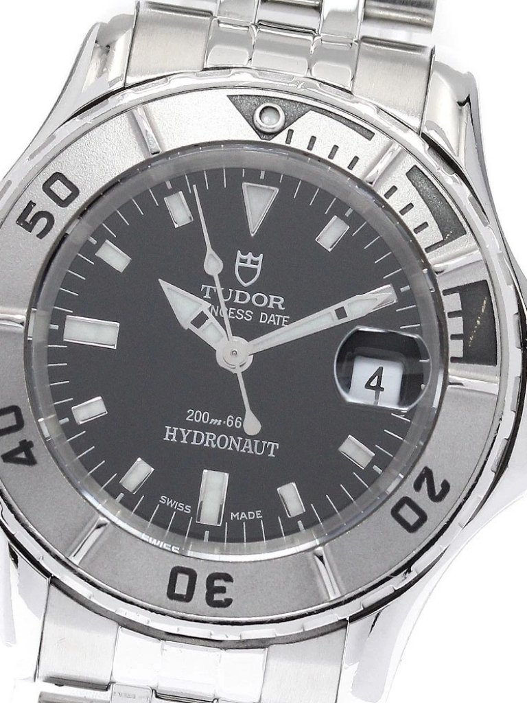 Tudor Princess Date Hydro Note 99090p Black Dial Automatic Ladies Watch